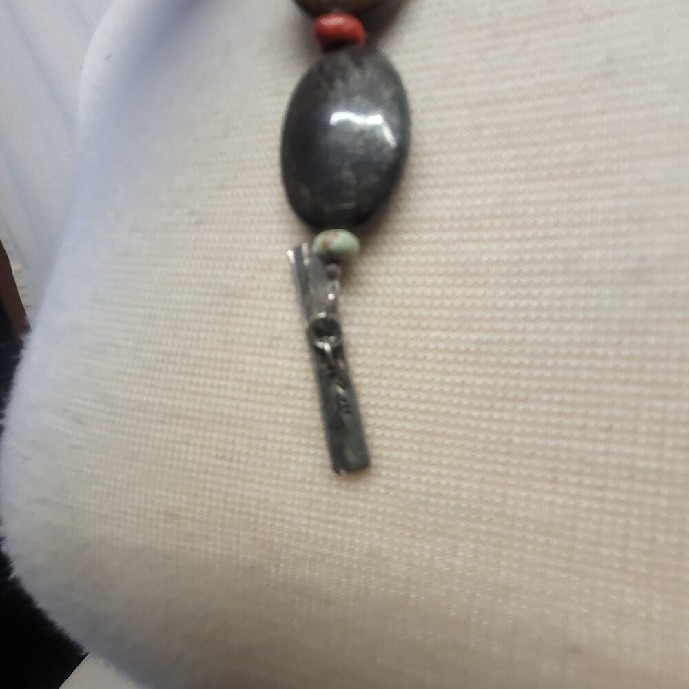 Silpada N1891 sterling silver multi stone chocker toggle clasp 18 inch necklace - Picture 5 of 6